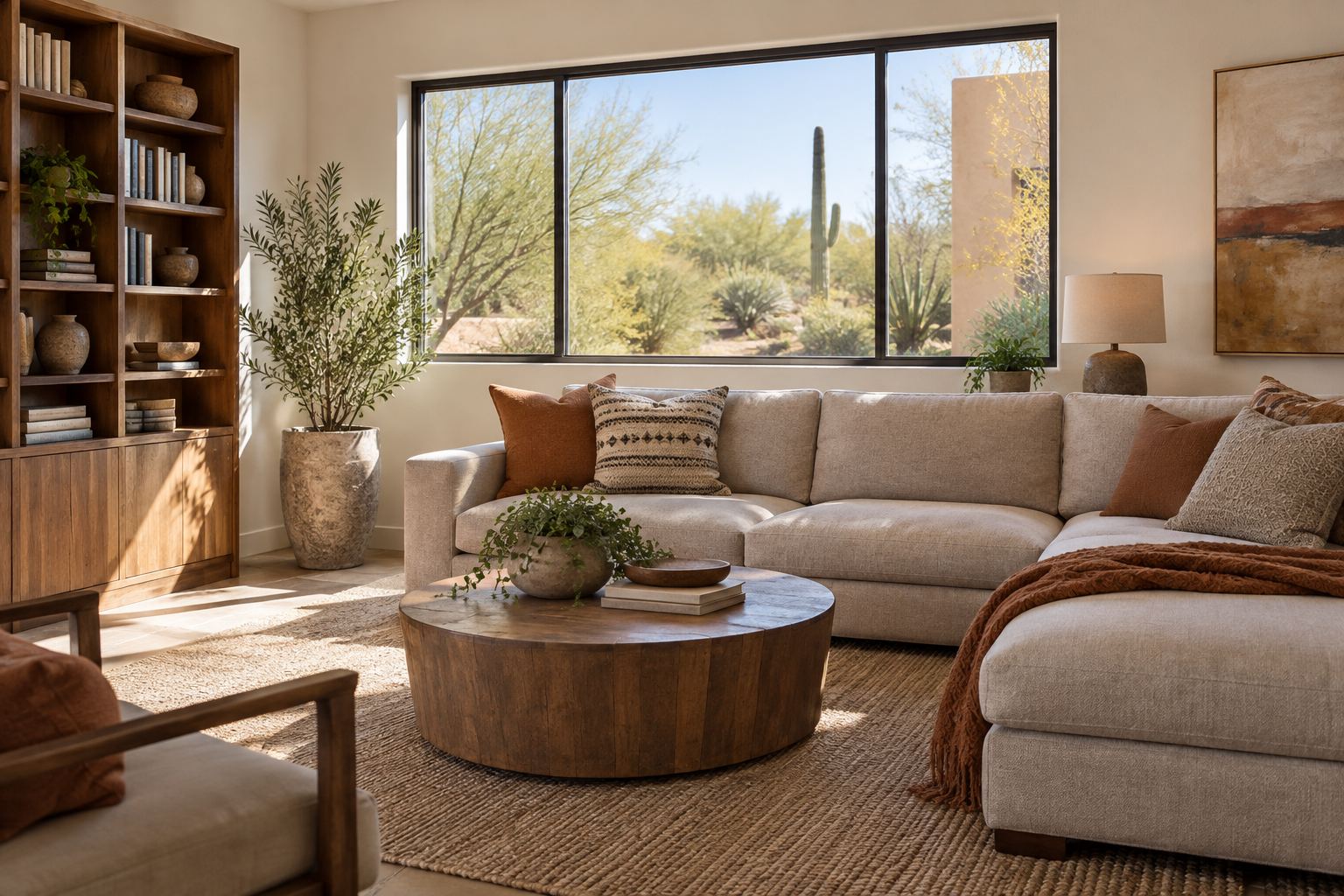 A cozy Parker living room, illustrative
